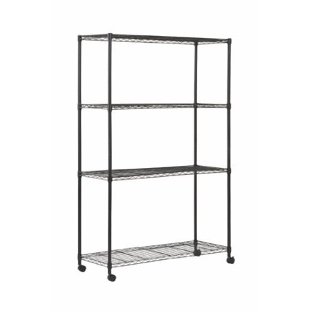 Muscle Rack 48"W x 18"D x 72"H 4-Shelf Freestanding Shelving Unit, Black