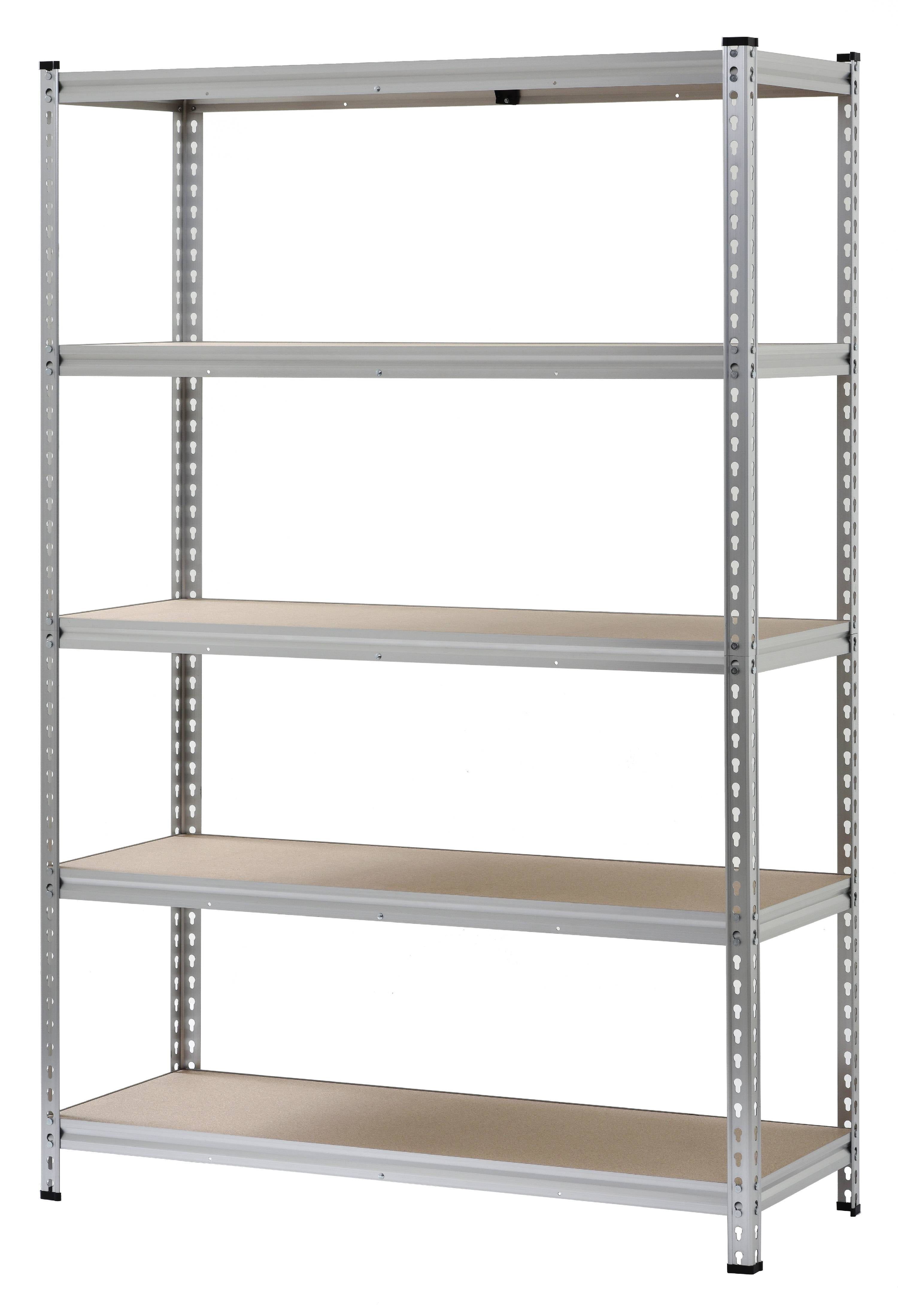 Muscle Rack 48"W x 18"D x 72"H 5Shelf Garage Shelves, Silver