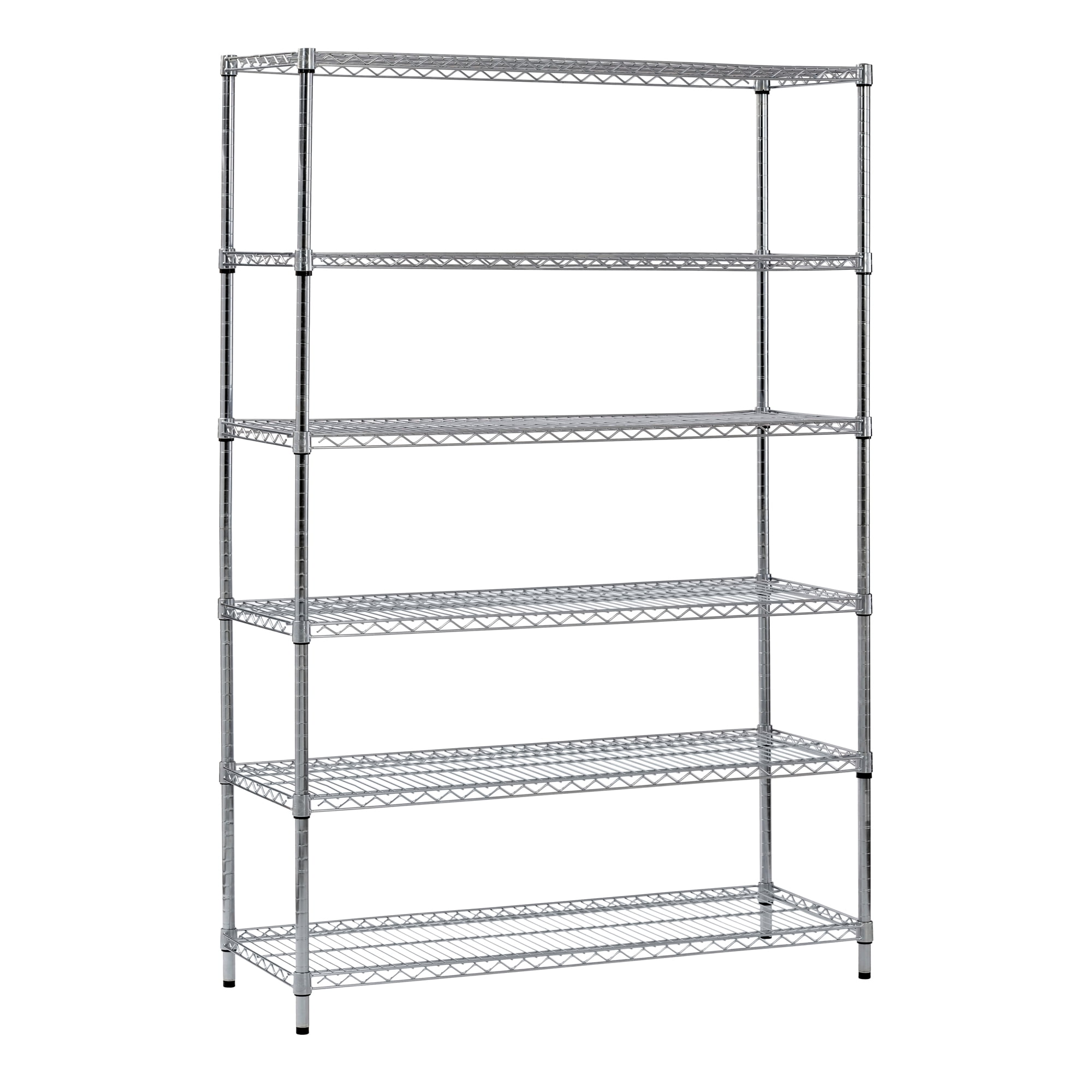 Muscle Rack 48"W x 18"D x 72"H 6Shelf Garage Shelves, Silver