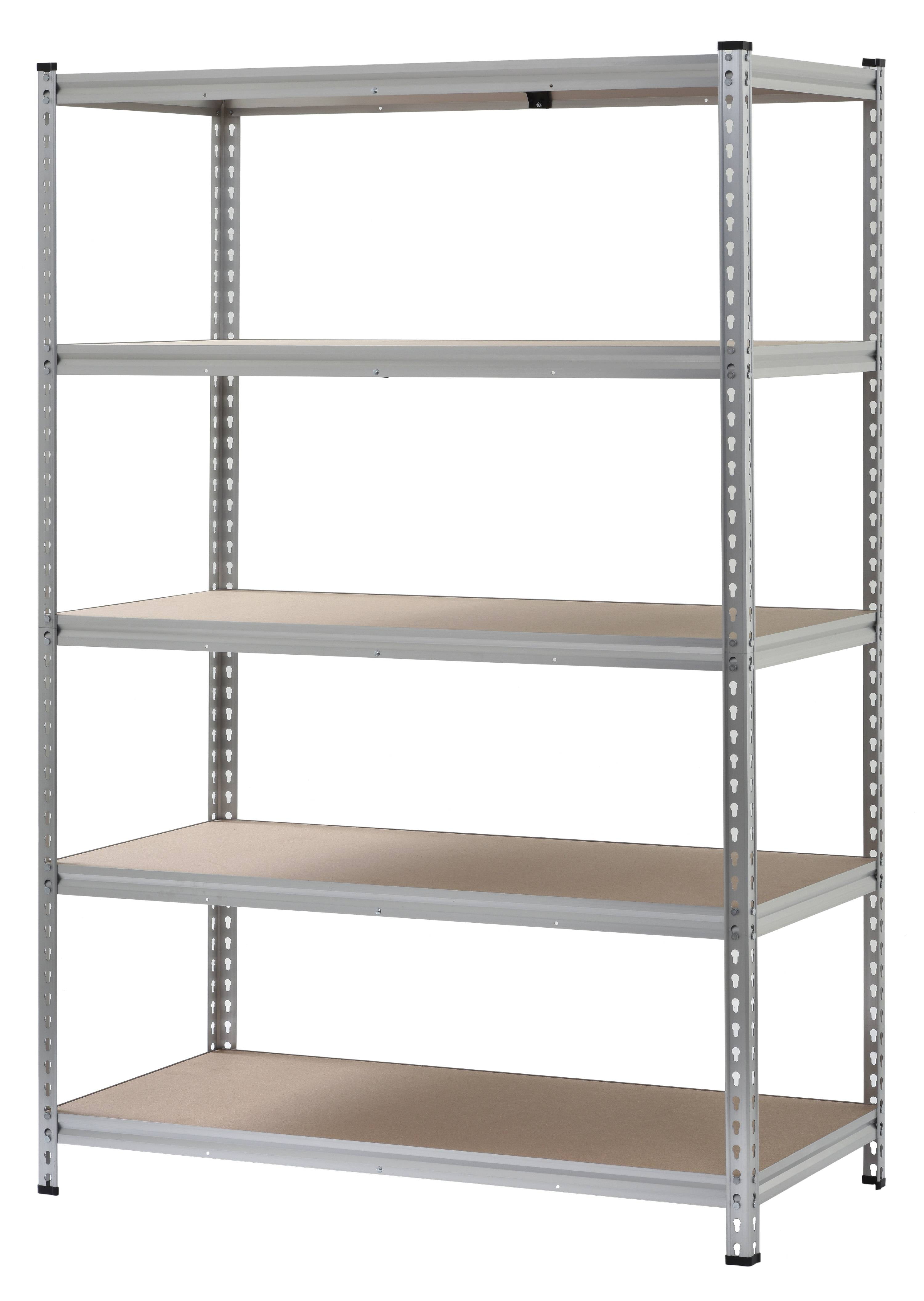 Muscle Rack 48"W x 24"D x 72"H 5-Shelf Garage Shelves, Silver