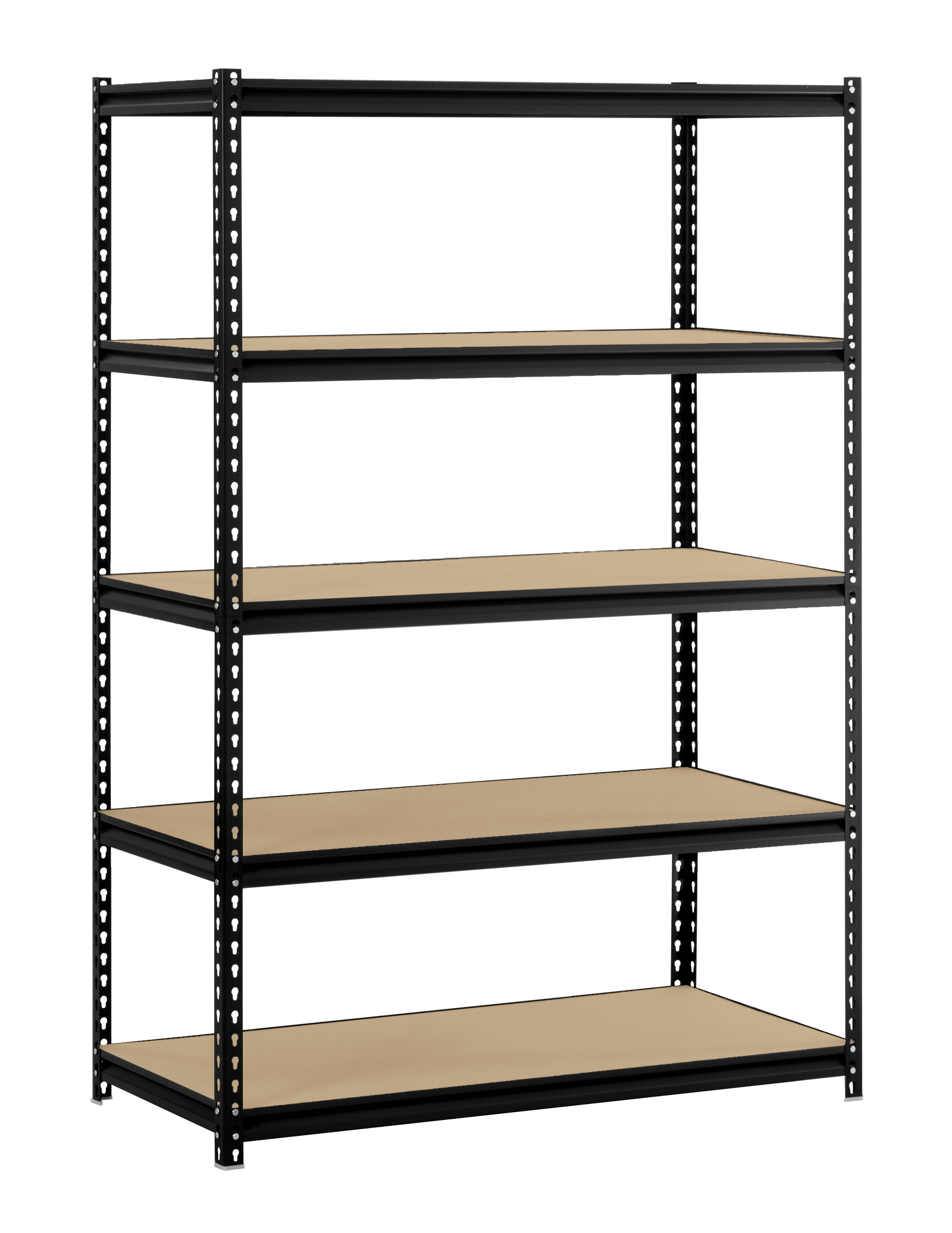 Muscle Rack 48"W x 24"D x 72"H 5-Shelf Steel Freestanding Shelving Unit; Black - image 1 of 7