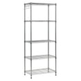 thumbnail image 1 of Muscle Rack 5 Tier Wire Shelving Unit with Hooks in Silver, 1 of 6