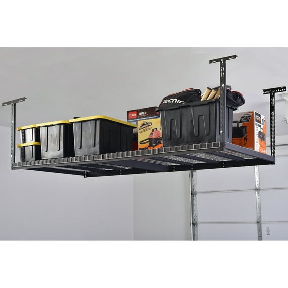 Muscle Rack Black Adjustable Height Steel Ceiling Rack 96"Wx32"Dx42"H
