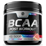 Post Workout Recovery Powder with BCAA - Extra Strength Muscle Recovery Drink Mix with L-Glutamine & Amino Acids - Sugar Free After Workout Hydration Powder Supplement - Watermelon Blast, 45 Servings