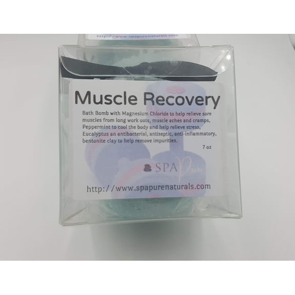 Muscle Rehab for Athletes (Muscle Recovery) Bath fizzie XL with Magnesium Chloride Helps Relieve Sore Muscles After Work Outs, Muscle Aches and Cramps, 7 oz Each (1)