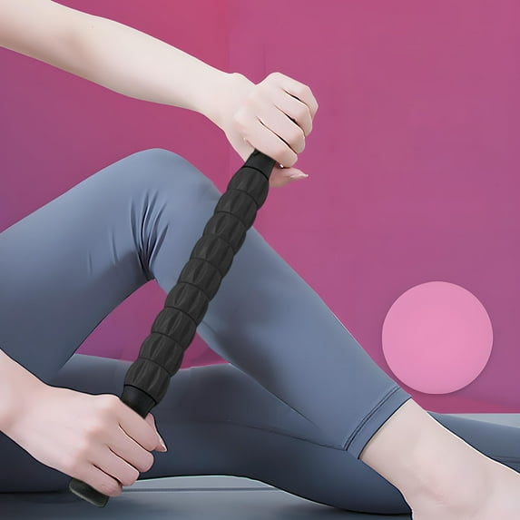 Muscle Roller, Massage Roller Stick, Gear Massage Stick, Fascia Roller, Plastic Roller Stick Shaft, Fitness Yoga Deep Muscle Relaxation Massage Shaft for Athletes