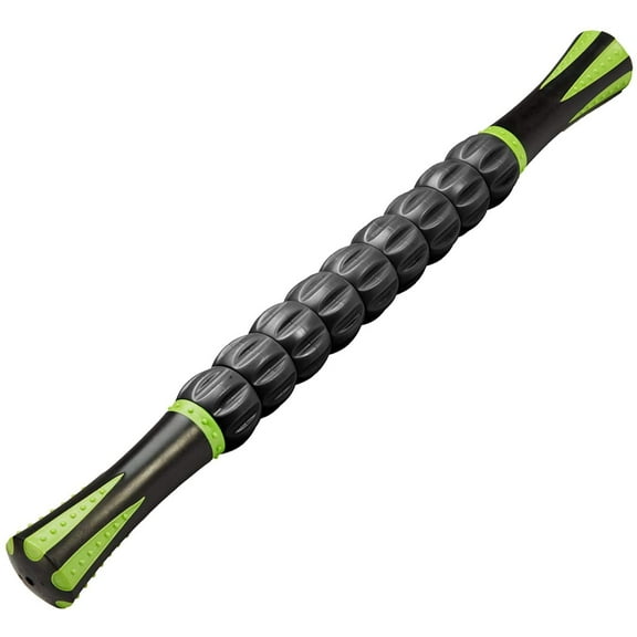 Muscle Roller Massage Stick Tool for Athletes, 18 Inches Muscle Roller for Relieving Muscle Soreness, Soothing Cramps, Massage, Physical Therapy & Body Recovery Black