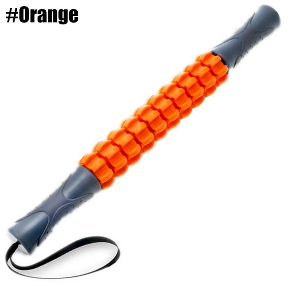 Muscle Roller Massage Stick for Athletes, Body Massager Soreness, Cramping Pain Tightness Relief Helps Legs Back Recovery Tools (Orange)