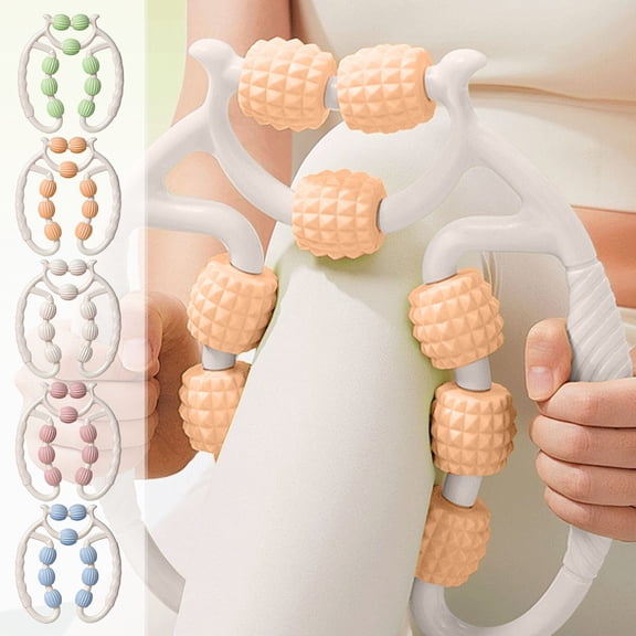 Muscle Roller Massager Body Massage Roller Stick - 15 Wheel Deep Tissue Massager for Legs Thighs Arms Back Muscle Recovery Relaxation and Soothing Comfort