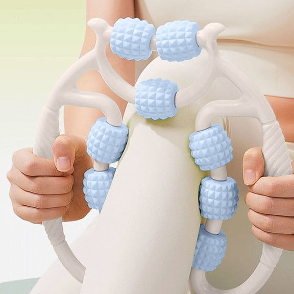 Muscle Roller Massager Body Massage Roller Stick - 15 Wheel Deep Tissue Massager for Legs Thighs Arms Back Muscle Recovery Relaxation and Soothing Comfort