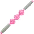 thumbnail image 1 of Muscle Roller Stick 3 Ball, Restore Pressure Point Muscle Roller Massage Stick with Soft Spikes for Reducing Body Muscle Soreness (Pink), 1 of 5