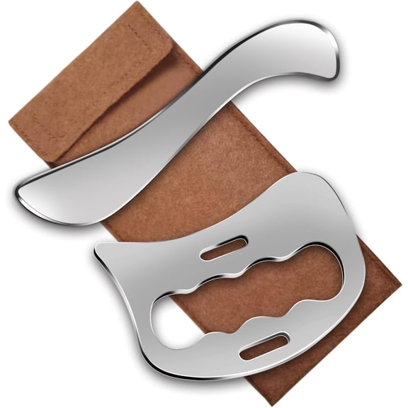Muscle Scraper Tool Stainless Steel Body Gua Sha Set Scraping Tool Physical Therapy Suitable for Face,Back, Abdome,Legs, Arms,Neck,Shoulder