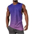 thumbnail image 1 of Muscle Shirts For Men Qiggri Men Casual Fashion Printing Pullover Round Neck Sports Tank Tank Tops Men, 1 of 4
