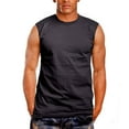 thumbnail image 1 of Muscle Sleeveless Workout Shirts Tank Tops for Men | Athletic Gym Bodybuilding Training Compression Tops - 100% Cotton (Large, Black), 1 of 1