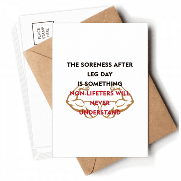 Muscle Strength Weightlifter Postcards Envelopes Blank Note Cards Mailing