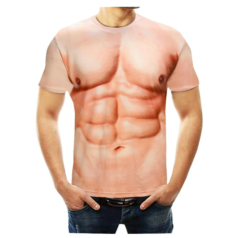 Muscle Bodybuilder Six Pack Abs Ripped T-Shirt Men Boys Kids T-Shirt