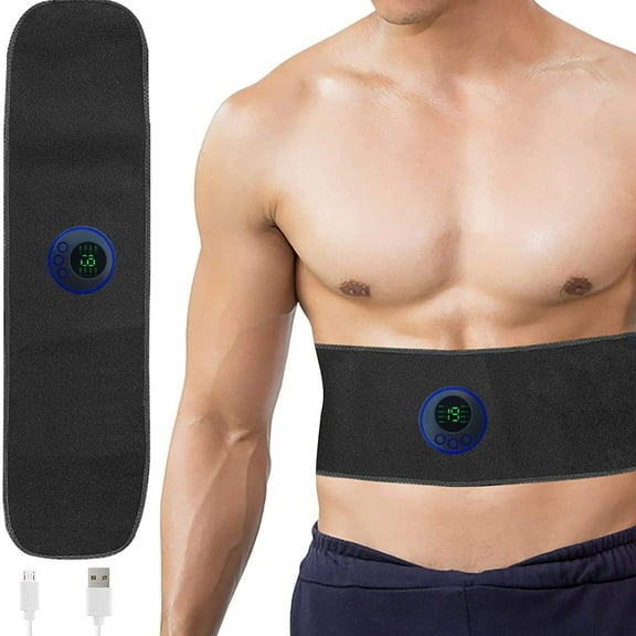 Muscle Trainer Intelligent Abs Stimulator Abdominal with 8 Modes 19 Levels, Abs Muscle Training Gear Muscle Toner for Men Women Portable Fitness Workout Home Equipment