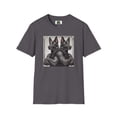 thumbnail image 1 of Muscle Twins Black German Shepherds Unisex Softstyle T-Shirt, 1 of 10