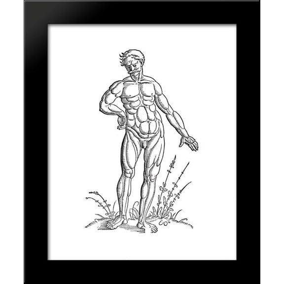 Muscle man standing 20x24 Framed Art Print by Hans Baldung