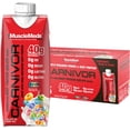 thumbnail image 1 of MuscleMeds Carnivor Ready to Drink Beef Protein, 40g Isolate, Lactose & Sugar Free, Fruity Cereal, 16.9oz (12 Pack), 1 of 8