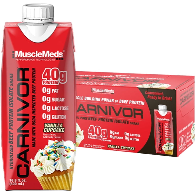 MuscleMeds Carnivor Ready to Drink Beef Protein, 40g Isolate