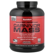 MuscleMeds Carnivor Mass, Anabolic Beef Protein Gainer, Cookies & Cream, 5.8 lbs (2,632 g)