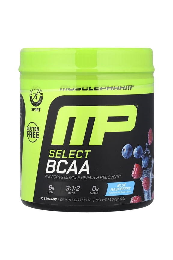 BCAA Essentials Powder, Post Workout Recovery, 30 Servings, Blue Raspberry