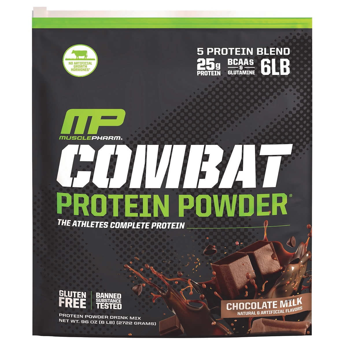 MusclePharm Combat Protein Powder, Chocolate Milk 6 Pounds