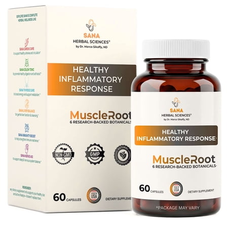 Muscle & Joint Support Supplement – Botanical Formula for Healthy Inflammatory Response, Comfort & Recovery | with Organic Turmeric | 60 Capsules