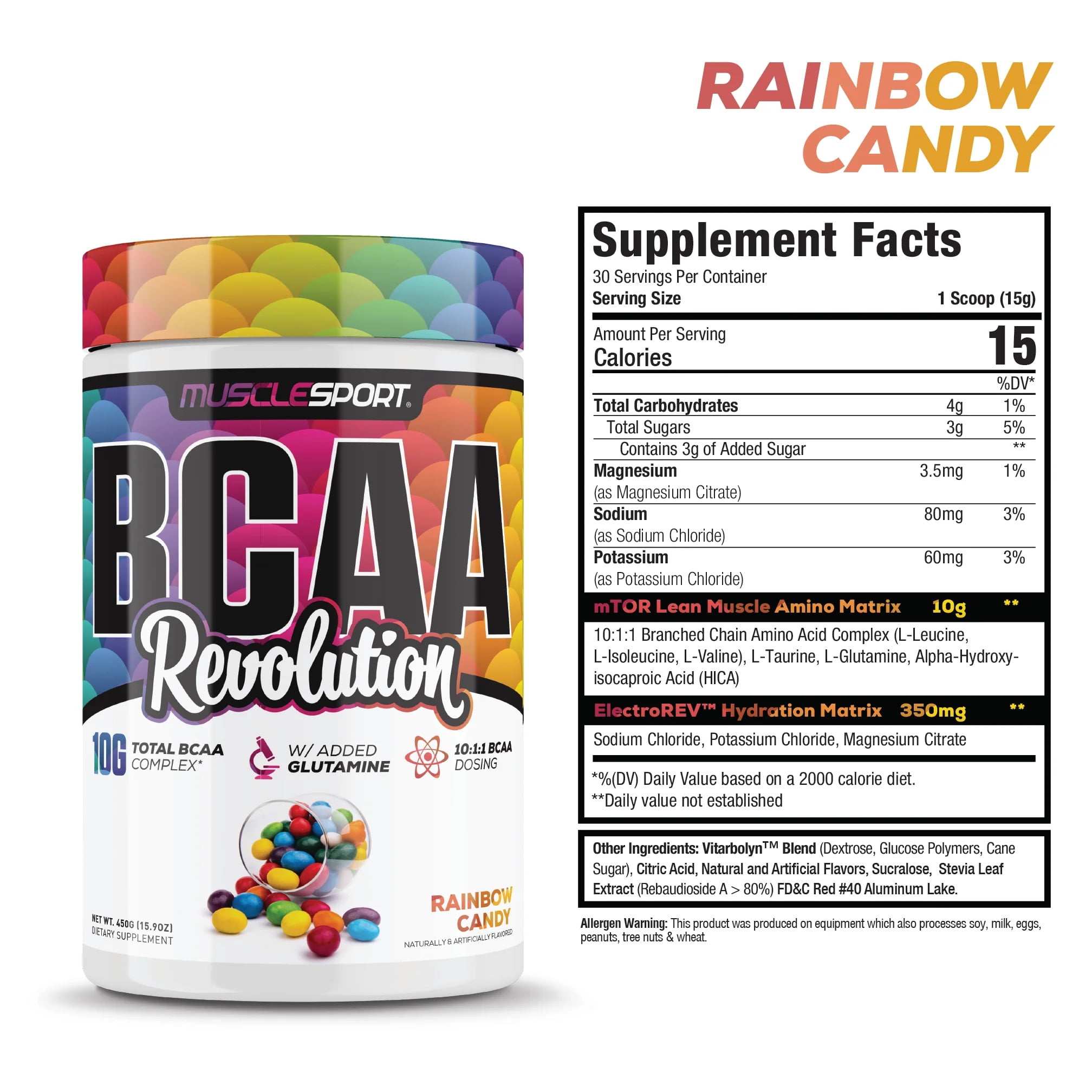 MuscleSport BCAA Revolution™, IntraWorkout, Amino Acid Powder, Electrolyte Hydration, Recovery