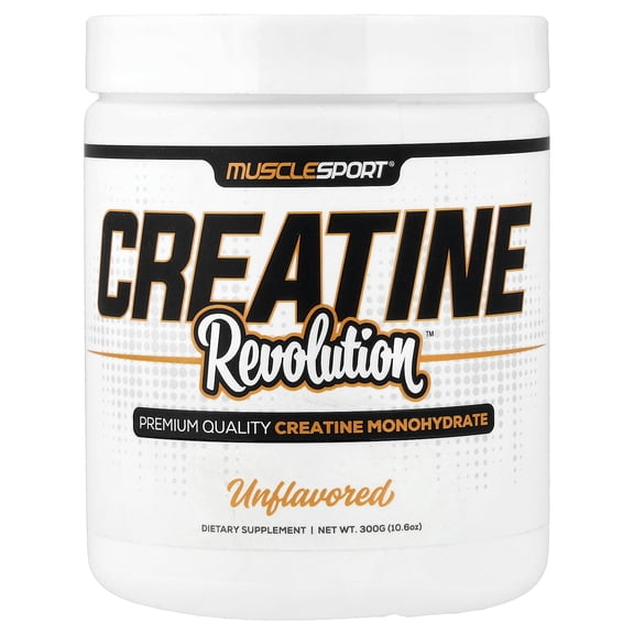 MuscleSport Creatine Revolution, Unflavored, 10.6 oz (300 g)