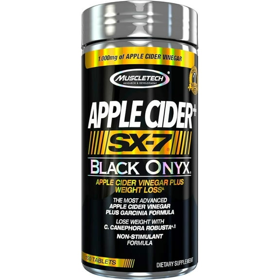 MuscleTech APPLE CIDER+ SX-7 Black Onyx Weight Loss (150 Capsules)