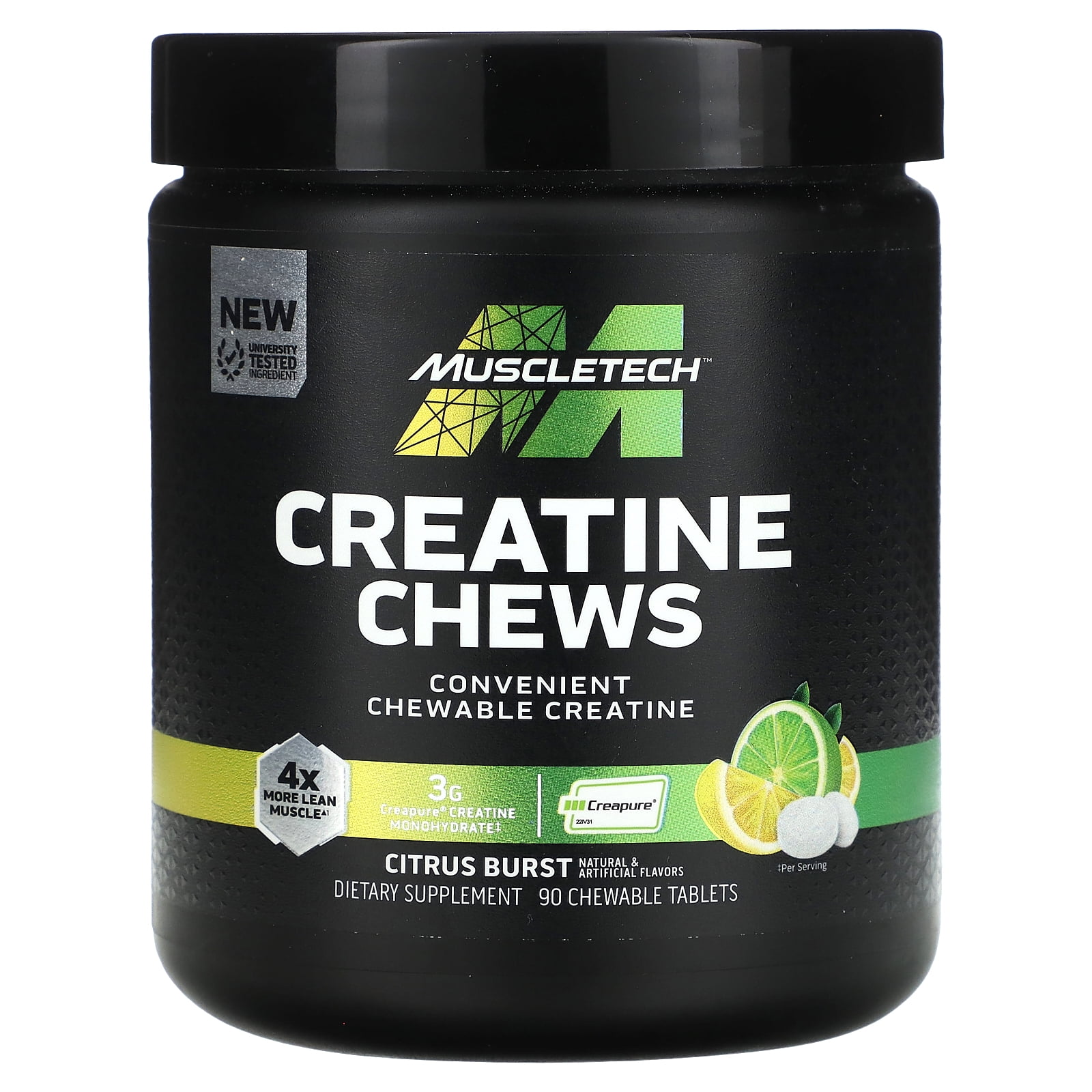 MuscleTech Creatine Chews, Citrus Burst , 90 Chewable Tablets - Walmart.com