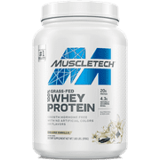 MuscleTech Grass Fed 100% Whey Protein Vanilla 1.8lbs