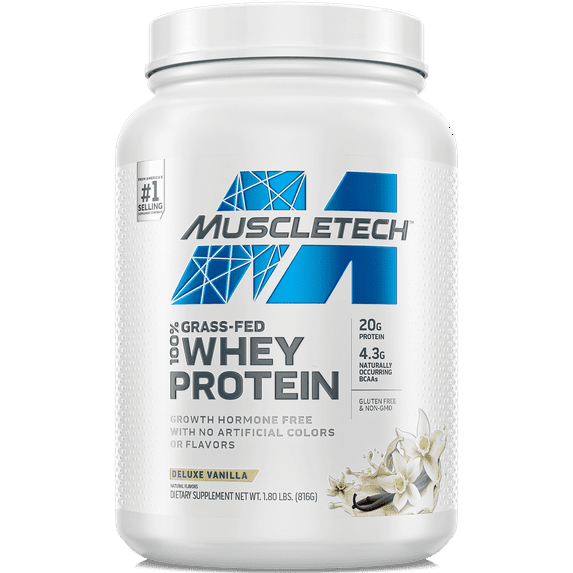 MuscleTech Grass Fed 100% Whey Protein Vanilla 1.8lbs