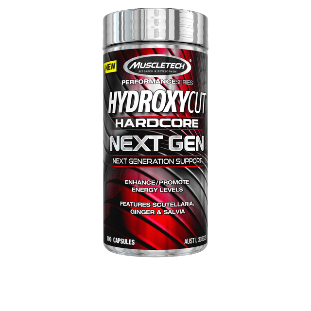 MuscleTech Hardcore Next Generation Weight Loss and Extreme Sensory Capsules, 100 Count