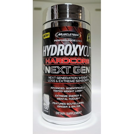MuscleTech Hydroxycut Hardcore Next Gen - 100 Capsules Int Version - Yohimbe free