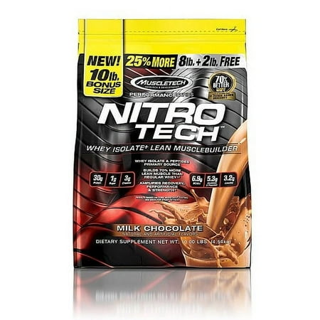 MuscleTech NITRO-TECH, Milk Chocolate, 10 Lb