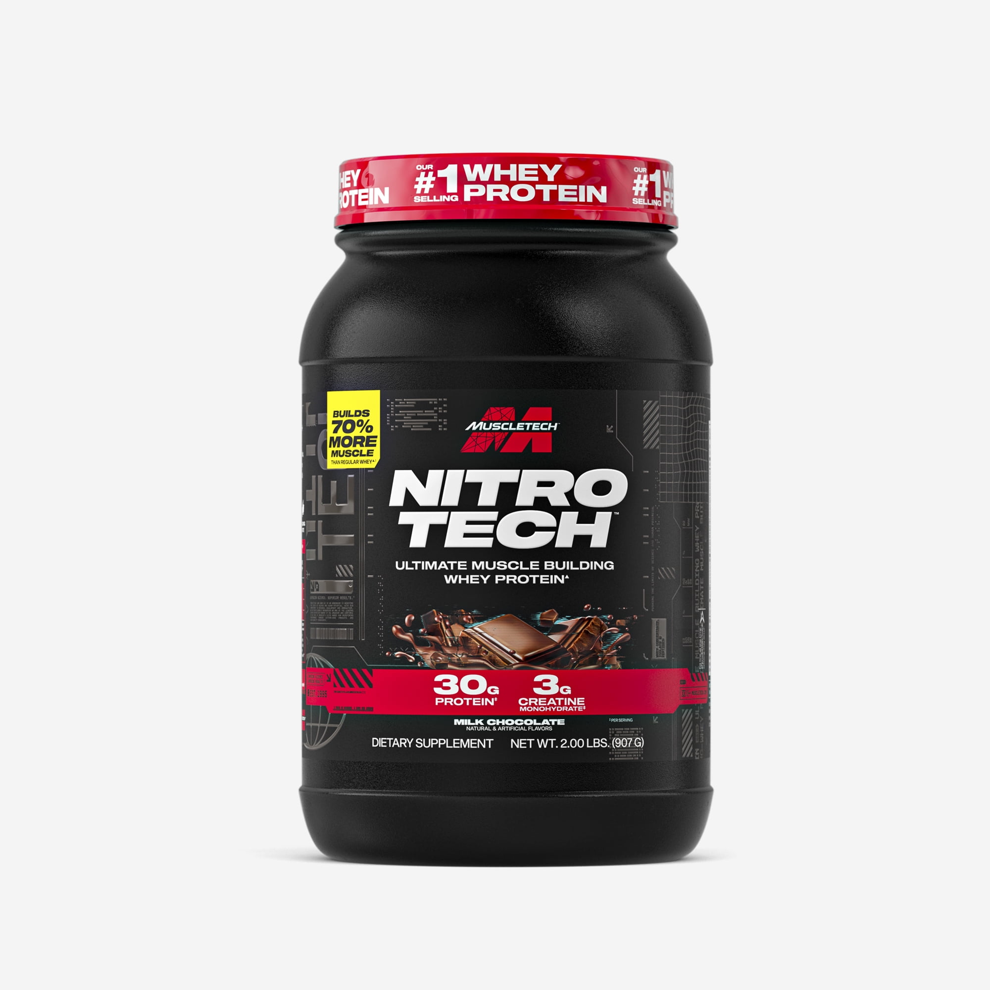 MuscleTech NitroTech Whey Protein Powder, Milk Chocolate