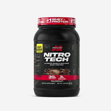 MuscleTech NitroTech Whey Protein Powder, Milk Chocolate