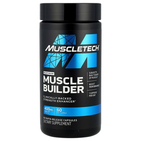 MuscleTech Platinum Muscle Builder, 400 mg, 60 Rapid-Release Capsules
