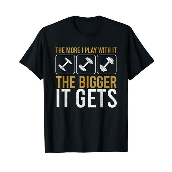 Muscles Get Bigger Bodybuilding Gym Workout Weightlifting T-Shirt