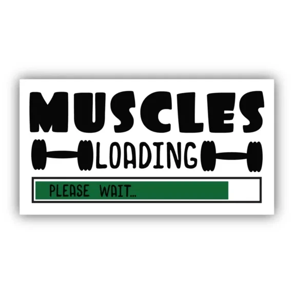 Muscles Loading Please Wait Sticker Phone Decal Water Bottle Stickers ...