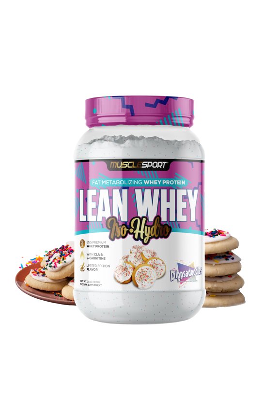 Lean Whey Iso Hydro Protein Powder, Dippsadoodles - 2lb, 25g of Protein - Low Fat - Low Carb - Fitness & Nutrition