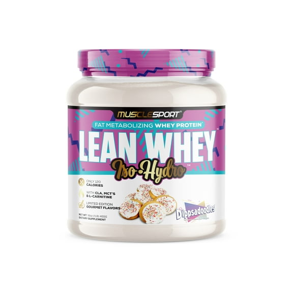 Musclesport Lean Whey Revolution™ Protein Powder - Whey Isolate - Low Calorie, Low Carb, Low Fat - 25g Protein (1LB, Dippsadoodle)