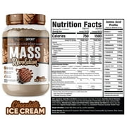 Musclesport Mass Revolution  Weight Gainer Protein Powder, Chocolate Ice Cream, 3.2lb