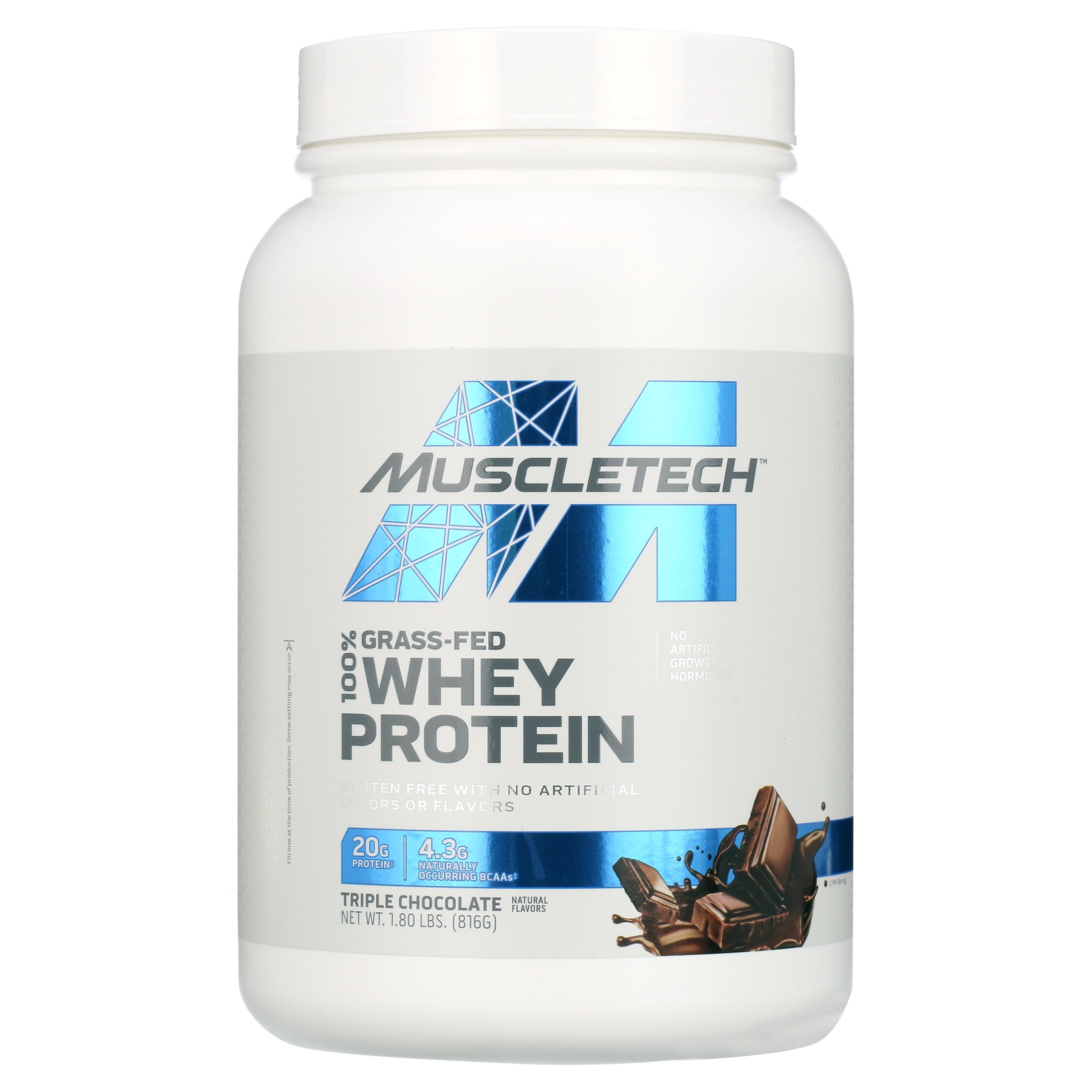 Muscletech Grass Fed 100 Whey Protein Powder Triple Chocolate