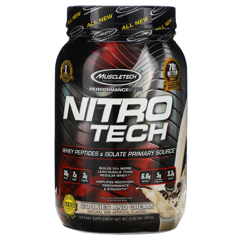 does muscletech nitro tech power protein powder have l-carnitine Whey Isolate Powder, Vanilla Muscletech Nitro-Tech Whey Isolate Lean