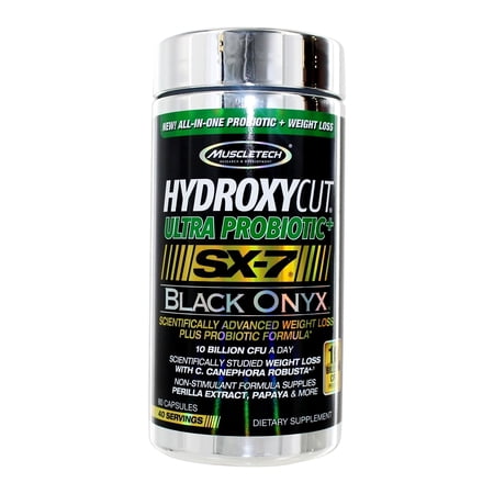 Muscletech Products - Hydroxycut Ultra Probiotic+ SX-7 Black Onyx - 80 Capsules