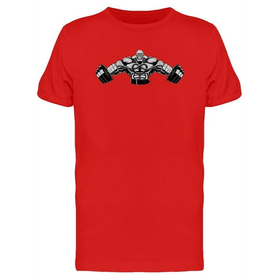 Muscular Bodybuilder B&W T-Shirt Men -Image by Shutterstock, Male Small